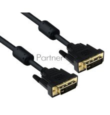 Кабель DVI dual link (25M-25M) 3м Exegate, позолоченные контакты