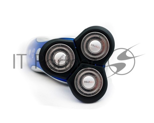 Бритва Centek CT-2170 (синий) ротор 3D, +ВЛАЖНОЕ БРИТЬЁ, 3 плав.головки, 2-ные лезвия, до 50 мин раб