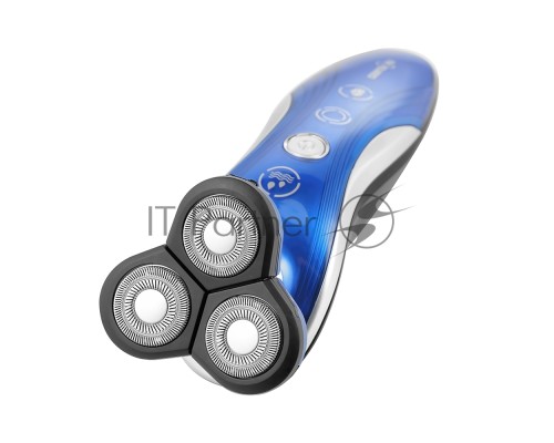 Бритва Centek CT-2170 (синий) ротор 3D, +ВЛАЖНОЕ БРИТЬЁ, 3 плав.головки, 2-ные лезвия, до 50 мин раб