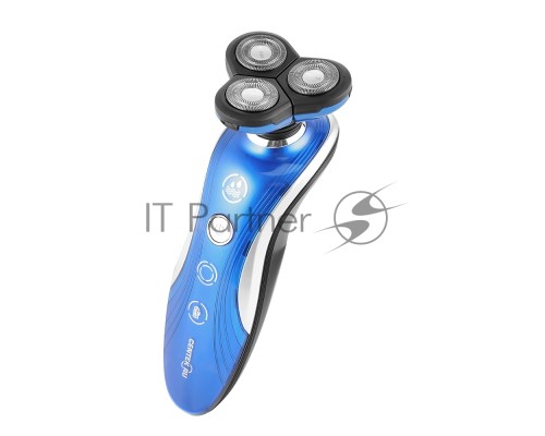 Бритва Centek CT-2170 (синий) ротор 3D, +ВЛАЖНОЕ БРИТЬЁ, 3 плав.головки, 2-ные лезвия, до 50 мин раб
