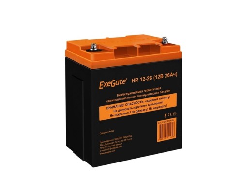 [батареи] Exegate EX282973RUS Аккумуляторная батарея ExeGate HR 12-26 (12V 26Ah, под болт М5)