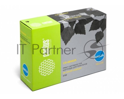 Картридж лазерный Cactus CS-Q6462AR желтый (12000 стр.) для HP CLJ 4730