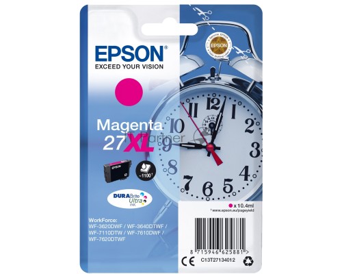 Картридж струйный Epson 27XL T2713 (C13T27134022/C13T27134020) пурпурный, 10.4 мл (1100 стр.), для WF7110/7610/7620