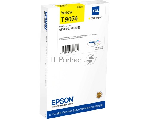 Картридж Epson C13T907440 желтый (7000 стр. 69 мл.) для WorkForce WF-6090DW WF-6090, WF-6590DWF WF-6590