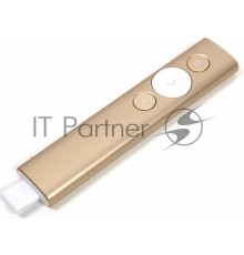 Презентер Logitech Spotlight золотистый, радиоканал, USB, кнопки - 3
