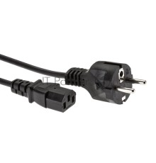 Кабель Telecom Кабель (TE021-CU0.5-1.8M) компьютер - розетка 220V (EURO) 1.8м, 3G0,5mm медь 