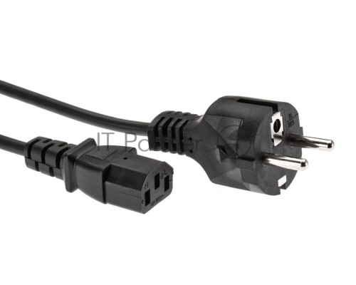 Кабель Telecom Кабель (TE021-CU0.5-1.8M) компьютер - розетка 220V (EURO) 1.8м, 3G0,5mm медь 