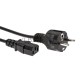 Кабель Telecom Кабель (TE021-CU0.5-1.8M) компьютер - розетка 220V (EURO) 1.8м, 3G0,5mm медь 