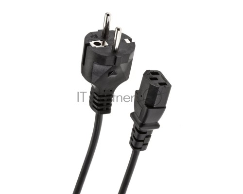 Кабель Telecom Кабель (TE021-CU0.5-1.8M) компьютер - розетка 220V (EURO) 1.8м, 3G0,5mm медь 