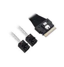 Supermicro ACD-60002-MD ACD Кабель Slimline SASx8 (SFF8654) -to- 2 SAS HD (White) x4 (SFF8643 (NVMe Connection), for SupewrMicro backplanes, 1M