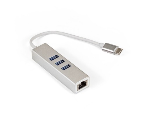 [Переходник] ExeGate EX294188RUS Кабель-адаптер ExeGate EXE-77C-45 (USB3.0 Type C --> 3xUSB3.0 + 1xRJ45 UTP 1000Mbps RLT8153)