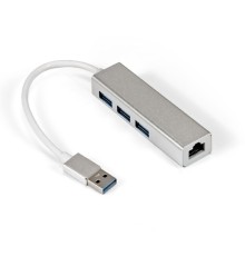 ExeGate EX294185RUS Кабель-адаптер ExeGate EXE-77U3T-45 (USB3.0 --> 3xUSB3.0 + 1xRJ45 UTP 1000Mbps RLT8153)