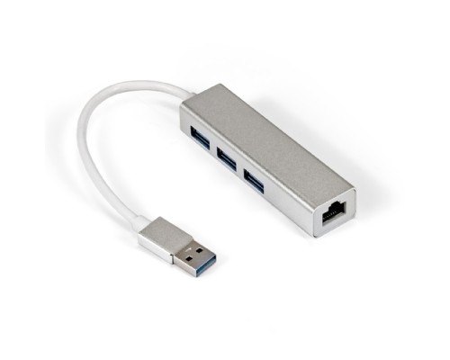 [Переходник] ExeGate EX294185RUS Кабель-адаптер ExeGate EXE-77U3T-45 (USB3.0 --> 3xUSB3.0 + 1xRJ45 UTP 1000Mbps RLT8153)