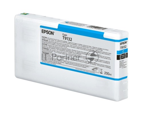 Картридж Epson T9132 с голубыми чернилами (200ml) для плоттеров SC-P5000 (C13T913200)