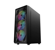 1STPLAYER FD3 Black / ATX / 4x120mm LED fans inc. / FD3-BK-4F1