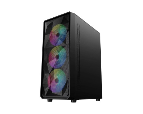[Корпус] 1STPLAYER FD3 Black / ATX / 4x120mm LED fans inc. / FD3-BK-4F1