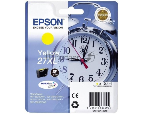 Картридж струйный Epson 27XL T2714 (C13T27144022/C13T27144020) желтый, 10,4 мл. (1100 стр.), для WF7110/7610/7620