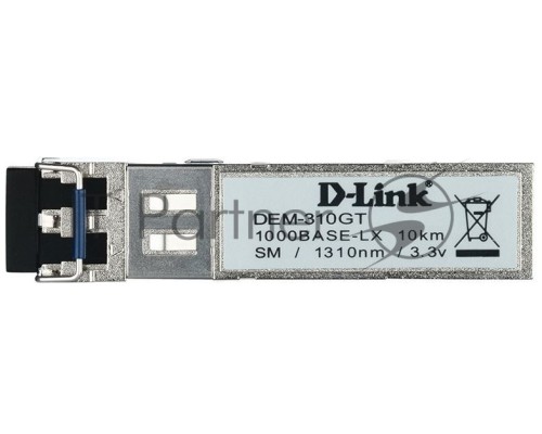 Трансивер D-Link DEM-310GT/DD, 1-port mini-GBIC LX Single-mode Fiber Transceiver (up to 10km, support 3.3V power), DDM support