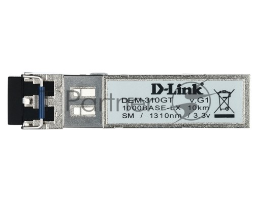 Трансивер D-Link DEM-310GT/DD, 1-port mini-GBIC LX Single-mode Fiber Transceiver (up to 10km, support 3.3V power), DDM support