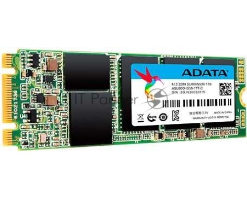 Накопитель SSD AData M.2 2280 1TB ADATA Ultimate SU800 Client SSD ASU800NS38-1TT-C SATA 6Gb/s, 560/520, IOPS 80/80K, MTBF 2M, 3D V-NAND TLC, 1024MB, 800TBW, Retail