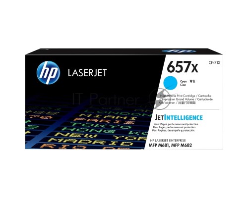 Картридж лазерный HP 657X голубой для HP CLJ MFP M681/M682 (CF471X) 23000 стр
