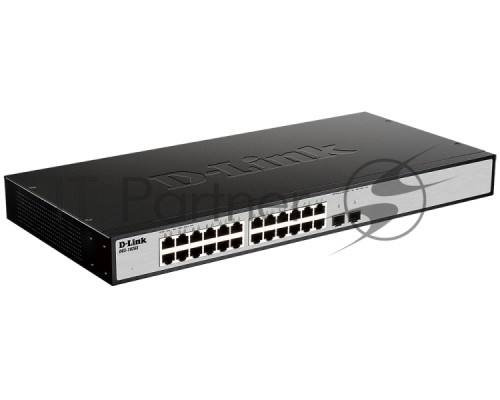 Сетевое оборудование D-Link DGS-1026X/A1A Неуправляемый коммутатор с 24 портами 10/100/1000Base-T, 2 портами 10GBase-X SFP+, функцией энергосбережения и поддержкой QoS