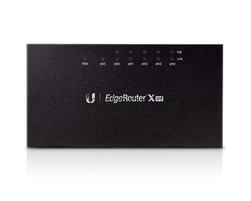 Сетевое оборудование UBIQUITI ER-X-SFP Маршрутизатор 5x Ethernet, 1x SFP, раздача PoE