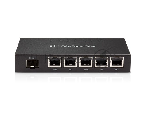 Сетевое оборудование UBIQUITI ER-X-SFP Маршрутизатор 5x Ethernet, 1x SFP, раздача PoE