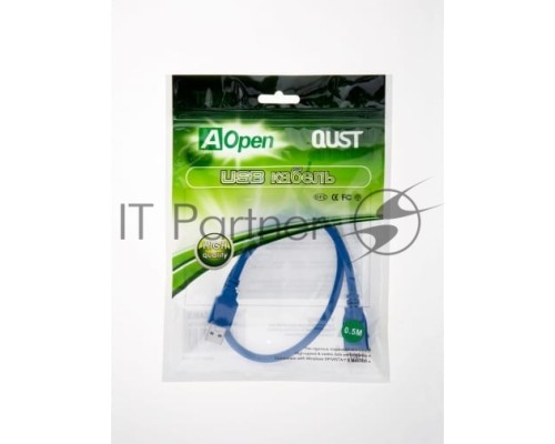 Кабель удлинительный USB3.0 Am-Af 0,5m Aopen <ACU302-0.5M> 