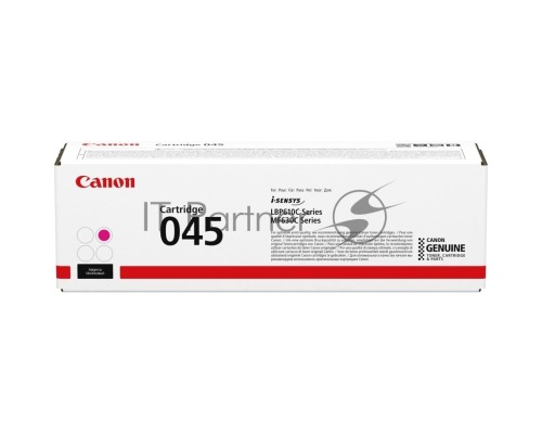 Картридж лазерный Canon 045M пурпурный, 1300 стр., для i-SENSYS MF631/633/635, LBP611