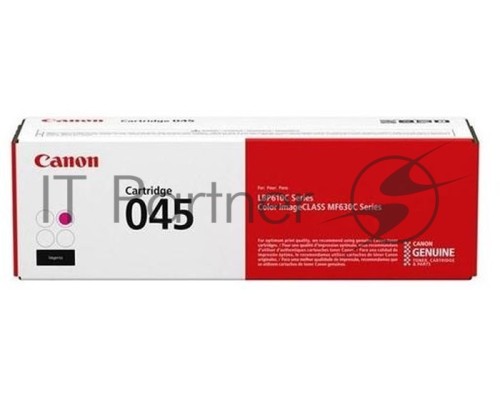 Картридж лазерный Canon 045M пурпурный, 1300 стр., для i-SENSYS MF631/633/635, LBP611