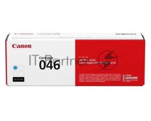 Картридж лазерный Canon 046C голубой для i-SENSYS MF732/734/735, LBP653/654 2300 страниц