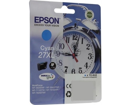 Картридж струйный Epson 27XL T2712 (C13T27124022/C13T27124020) голубой (10.4 мл 1100 стр.) для WF7110/7610/7620