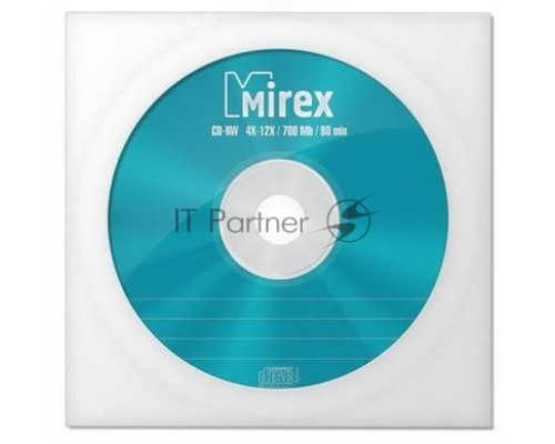 Диск CD-RW Mirex 700 Mb, 12х, Бум.конверт (1), (1/150)