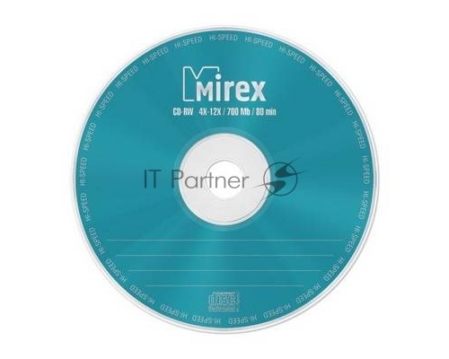 Диск CD-RW Mirex 700 Mb, 12х, Бум.конверт (1), (1/150)