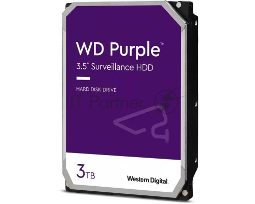 Жесткий диск Western Digital Original SATA-III 3Tb WD30PURZ Video Purple (5400rpm) 64Mb 3.5