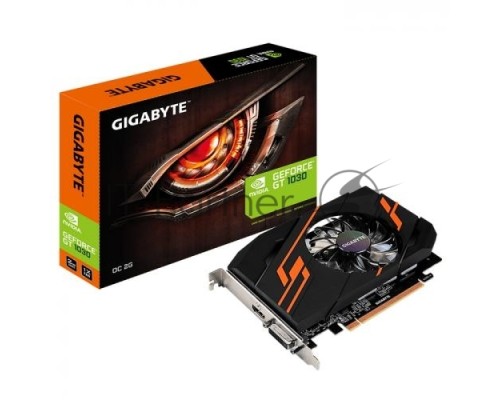 Видеокарта GIGABYTE GV-N1030OC-2GI PCI-E 3.0 2 ГБ GDDR5, 64 бит, DVI-D, HDMI, GPU 1265 МГц