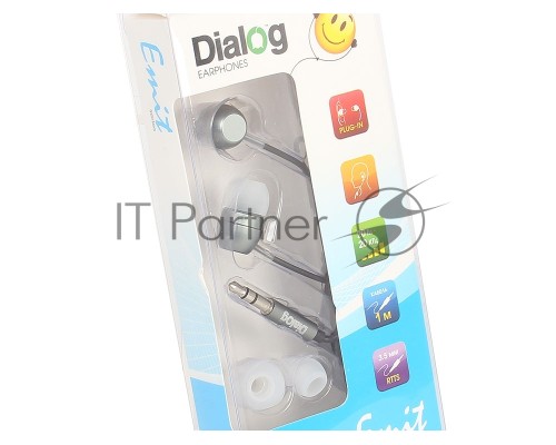 Наушники EP-F57 GREY Dialog серая