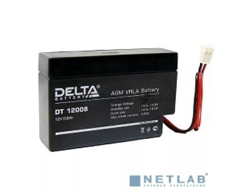 Батарея Delta DT 12008 (0,8А\ч, 12В) свинцово- кислотный аккумулятор  