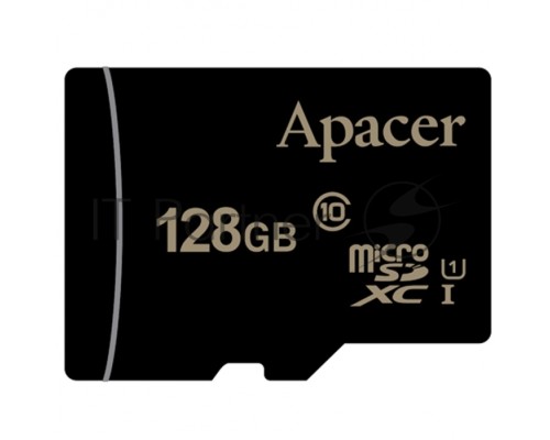 Флэш карта Micro SecureDigital 128Gb Apacer AP128GMCSX10U1-R {MicroSDXC Class 10 UHS-I, SD adapter}