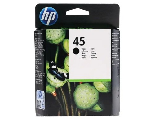 [Расходные материалы] HP 51645AE/51645AA Картридж №45, Black {DJ710/720/8XX/1600/930C/950/959/970Cxi/DJ1100/20/1220C/6122/27, black (42ml)}
