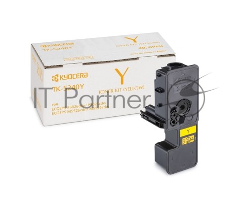 Картридж лазерный Kyocera TK-5240Y (1T02R7ANL0) желтый для P5026cdn/cdw, M5526cdn/cdw 3000 стр.