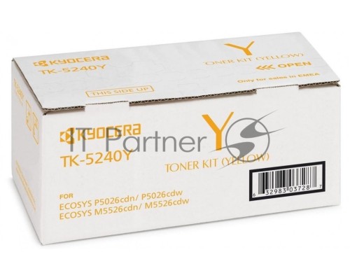 Картридж лазерный Kyocera TK-5240Y (1T02R7ANL0) желтый для P5026cdn/cdw, M5526cdn/cdw 3000 стр.