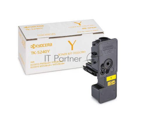 Картридж лазерный Kyocera TK-5240Y (1T02R7ANL0) желтый для P5026cdn/cdw, M5526cdn/cdw 3000 стр.