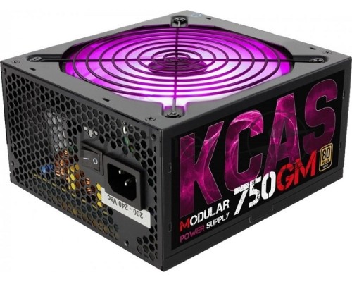 Блок питания Aerocool KCAS-750GM RGB (ATX 2.3, 750W, Active PFC, 140mm fan, Cable Management, 80 PLUS GOLD) Box