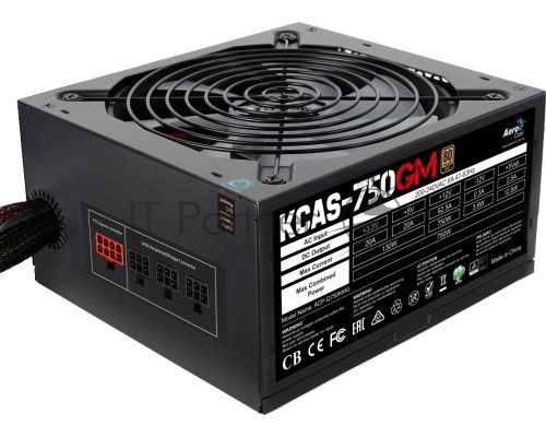 Блок питания Aerocool KCAS-750GM RGB (ATX 2.3, 750W, Active PFC, 140mm fan, Cable Management, 80 PLUS GOLD) Box