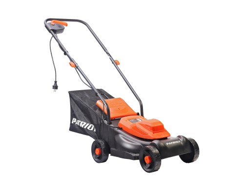 [Газонокосилка] PATRIOT PT 1130E Газонокосилка электрическая [512309231] { 1200 Вт, 32см, высота 3 позиц, пластик. травосбоник 30л }