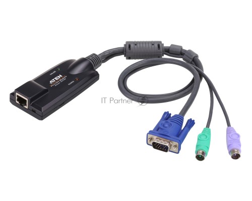 Модуль удлинителя, SVGA+KBD+MOUSE PS/2,  50 метр., для подкл. комплекта перключат. KH1508A/1516A/1508Ai/1516Ai/2508A/2516A/KL1508A/KL1516A, макс.разреш. 1280х1024, RJ45+HD-DB15+2х6MINIDIN, Female+3xMale, без Б.П., (DDC2B) [KA7520] PS/2 CPU Module for KH2