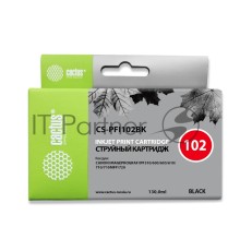 Картридж струйный Cactus CS-PFI102BK черный (130мл) для Canon iPF500/iPF600/iPF700/ MFP M40/iPF765/LP17/LP24