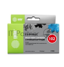 Картридж струйный Cactus CS-PFI102C синий (130мл) для Canon IP iPF500/iPF600/iPF700/ MFP M40/iPF765/LP17/LP24
